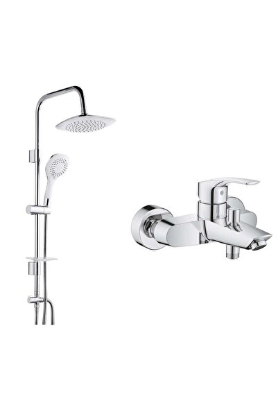 Grohe Eurosmart Single Control Bathroom Faucet and Practical 5F Overhead Show...