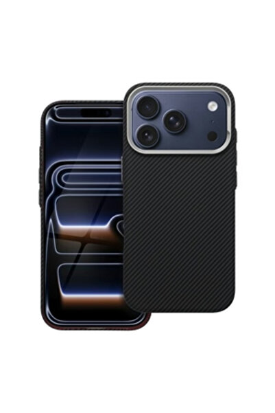 megaMobile Husă de protecție K-Look compatibilă MagSafe pentru iPhone 17, Negru