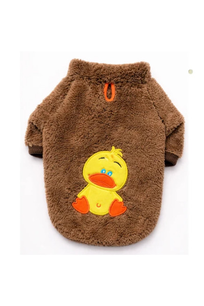 GedyCo Chici Coffee Plush Small Breed Dog Sweatshirt