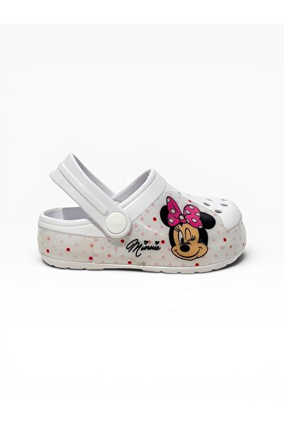 solariz Papuci Eva Sabo pentru fete cu figurină Minnie, cu buline albe, ușori, anti-alunecare, de vară