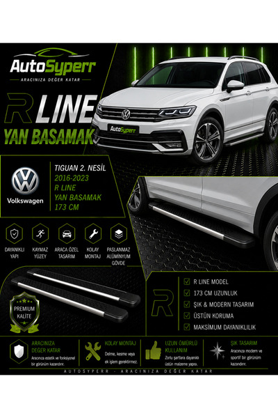 Volkswagen Tiguan 2016-2023 2. Nesil R Line Yan Basamak 173 CM