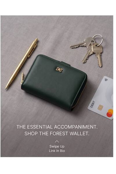 House of Little Bunny HOLB Full Flip Wallet – Forest Green