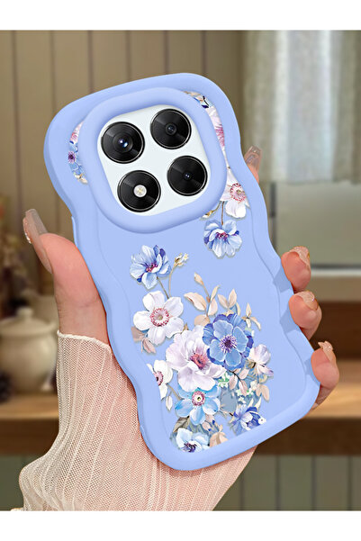 Hontinga Redmi Note 14 Pro 4G Uyumlu Kılıf kamera koruyucu Mavi Silikon Coupl...