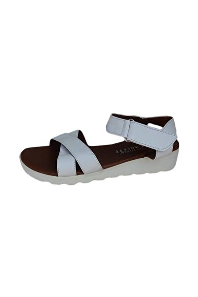 OEM Sanda comoda cu talpa joasa, culoare alba, bareta petrecuta