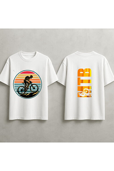 MAGORS Cycling T-Shirt, Sports, Motivational Back Printed Oversize Premium Un...