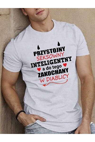 23ERVA Men's Polish Pride Text Print Round Neck Washable Summer Tee, Soft Cot...