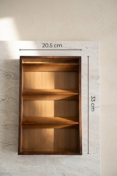 Sevinse Home Levra Akasya Çekmece İçi Baharatlık Standı