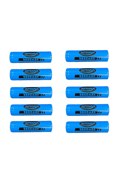 OEM Σετ 10 τμχ επαναφορτιζόμενες Μπαταρίες 18650 Xfmax 3.7 V.
