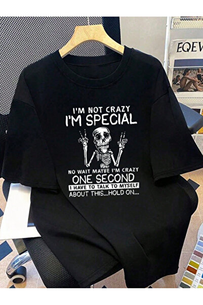 Oceanwear Skeleton Design English Letter Printed Short Sleeve Crew Neck Unise...