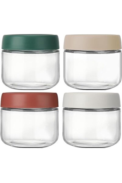 GENERAL Overnight Oats Containers with Lids,10oz Glass Jars with Lids - Set O...