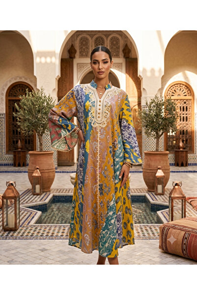 ROGINA جلابية نسائية كاجوال كم واسع