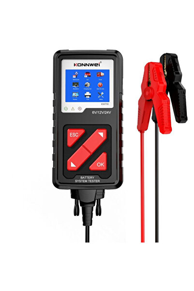 OEM Konnwei Ελεγκτής Ανάλυσης Μπαταριών KW710 Ψηφιακό Battery Tester με Κροκο...