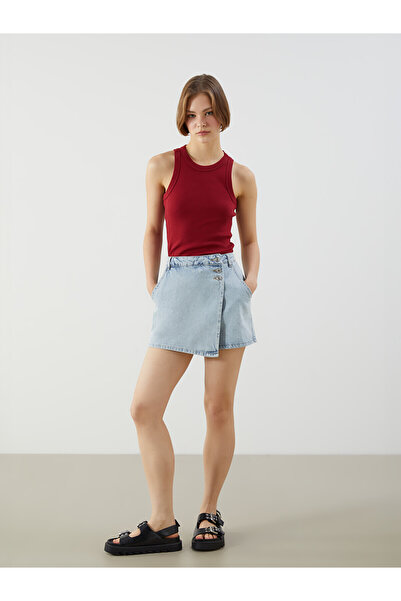 LC Waikiki Trendlucky with a Difference in Price Dar Fit Women's Jean Shorts ...