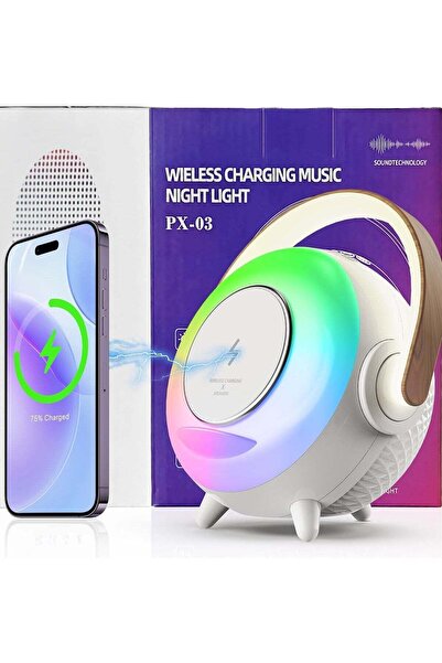 Gennext Wireless Charging Music Speaker 4 in 1 Night Light With Wireless Char...