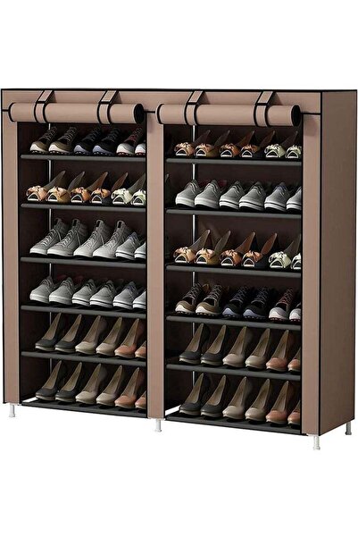 Generic Double-Row Multi-Level Shelves Non-Woven Shoe Rack Storage Rack, Wate...