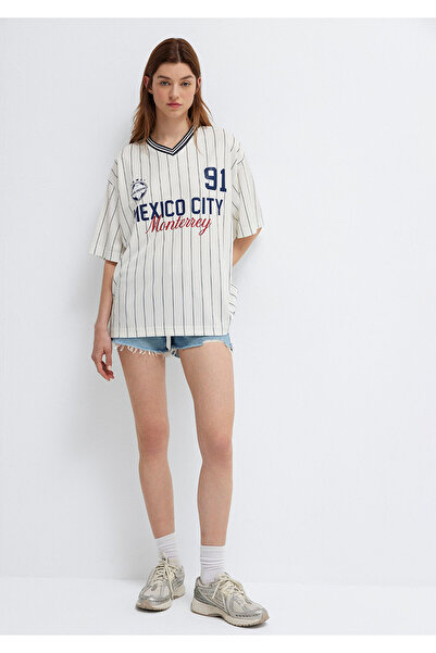 Mavi Mexico City Printed Striped Jersey Oversize / Wide Cut 1614374-91760