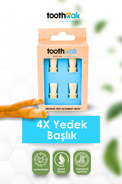 Toothwak Misvak Diş Fırçası 4'lü Yedek Başlık Seti