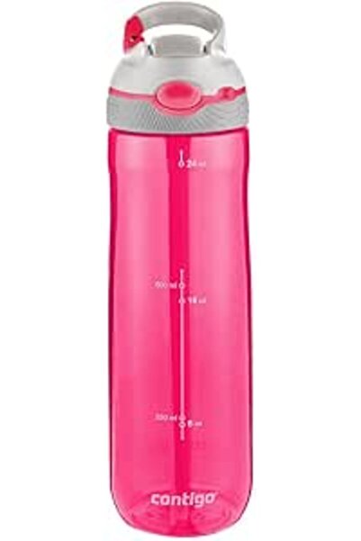 Contigo Ashland Autospout Water Bottle with Flip Straw, Large BPA Free Drinki...