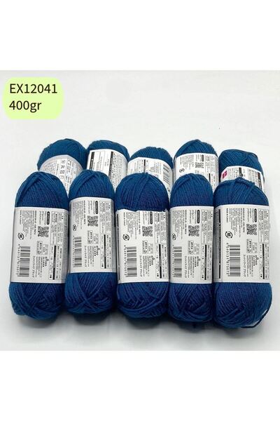 Oxford İplik İhrac Fazlası 10'lu Paket 350/400gr Amigurumi İpi Petrol Mavi EX...