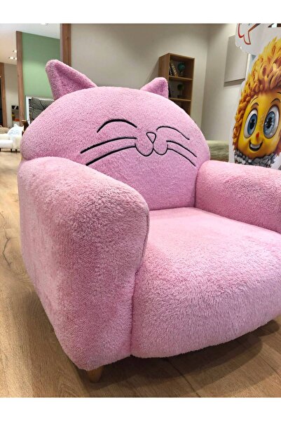 CFFM Çocuk koltuğu, peluş çocuk koltuğu, mini berjer, kedi figürlü koltuk, ke...