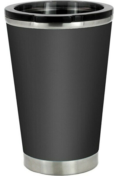 Panda Θερμός Κούπα Ανοξείδωτη 380 ml Μαύρη με Στόμιο