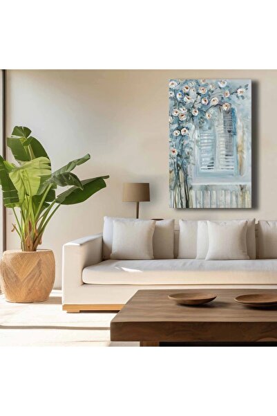 OEM Tablou decorativ pe pânză, model floral, 45x70 cm, pânză/lemn, multicolor