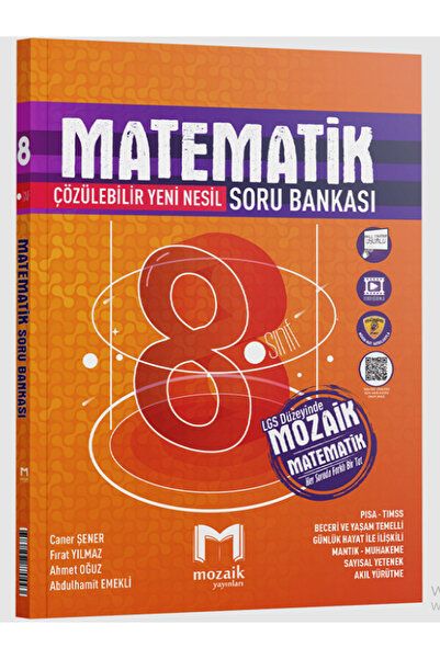Bilgi Sarmal Yayınları 2028 Yeni Güncel Basım Okul Müfredatına Göre Uyarlanmıştır 8.Sınıf Mozaik Matematik + Türkçe + Fen Bilimleri + İnkılap Tarihi Soru Bankaları / 4 KİTAP SET
