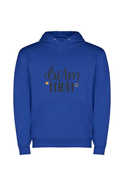 iLovePrints Dream High: Elegant Simplicity Φούτερ με κουκούλα σε χρώμα Μπλε
