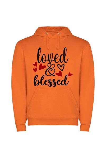 iLovePrints Blessed Love: Redefined Elegance Φούτερ με κουκούλα σε χρώμα Πορτ...