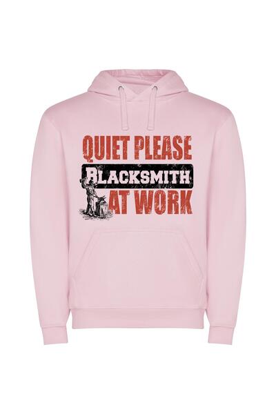 iLovePrints Inspired Blacksmith: Product Design Φούτερ με κουκούλα σε χρώμα Ροζ