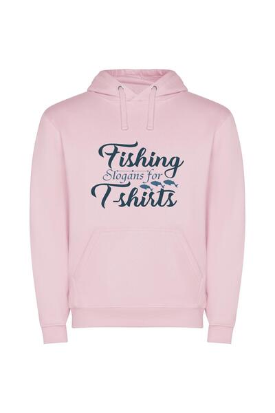 iLovePrints Fashionable Fisherman's Statement Φούτερ με κουκούλα σε χρώμα Ροζ