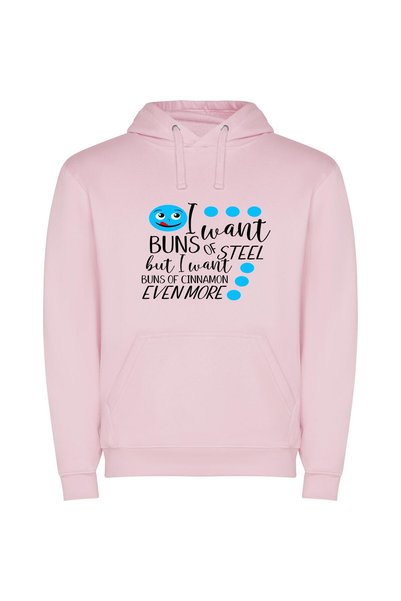 iLovePrints Midnight Blue Grin Φούτερ με κουκούλα σε χρώμα Ροζ