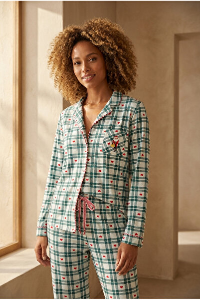 Katia&Bony Kadın Dear Santa Pijama Takımı Yeşil