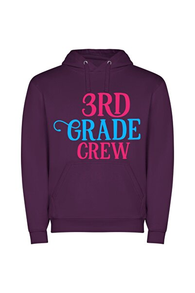 iLovePrints Grade3 Logo Print Φούτερ με κουκούλα σε χρώμα Μωβ