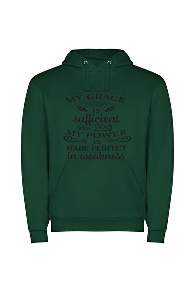 iLovePrints Graceful Power Embodied Φούτερ με κουκούλα σε χρώμα Πράσινο
