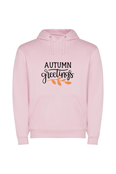 iLovePrints Autumnal Elegance Collection Φούτερ με κουκούλα σε χρώμα Ροζ