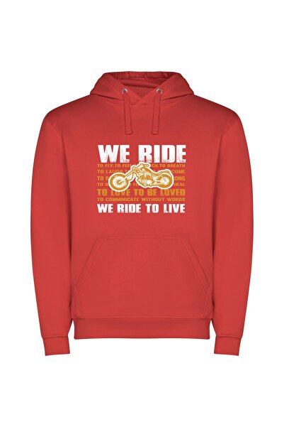 iLovePrints Living Beings Embrace Motorcycles Φούτερ με κουκούλα σε χρώμα Κόκ...