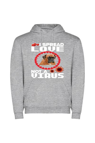 iLovePrints Boxer Love: Chronicles Φούτερ με κουκούλα σε χρώμα Γκρι