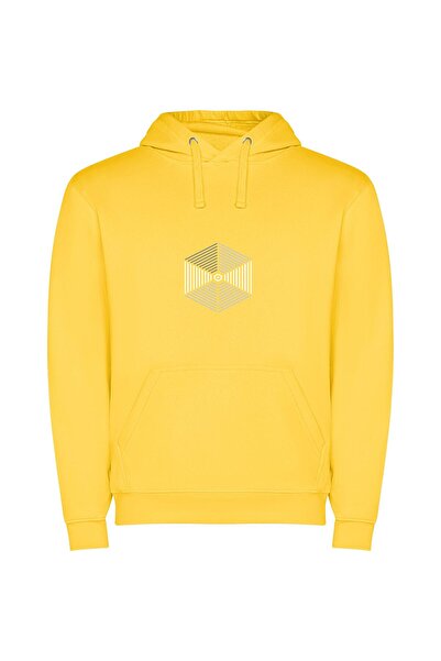 iLovePrints Monochrome Symmetrical Minimalism Φούτερ με κουκούλα σε χρώμα Κίτ...