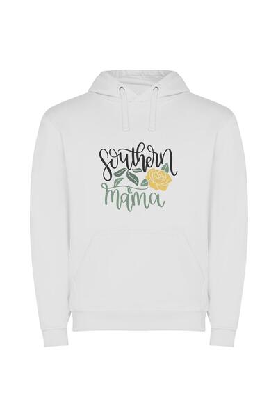 iLovePrints Mama's Southern Charm Φούτερ με κουκούλα σε χρώμα Λευκό