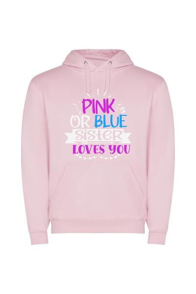 iLovePrints Colorful Love Sentiments Φούτερ με κουκούλα σε χρώμα Ροζ