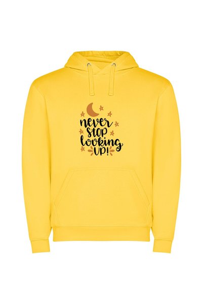 iLovePrints Starry Love's Inspiring Lettering Φούτερ με κουκούλα σε χρώμα Κίτ...