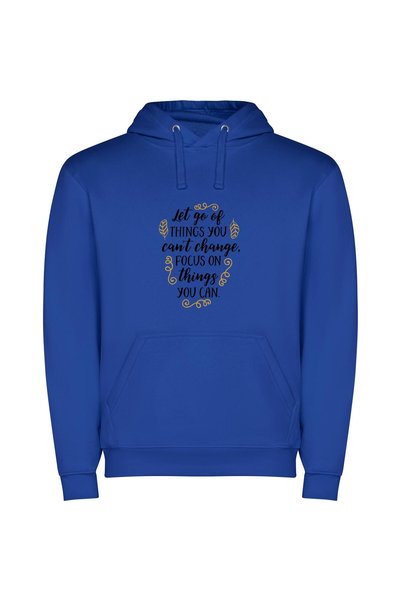 iLovePrints Embrace the Possible Φούτερ με κουκούλα σε χρώμα Μπλε