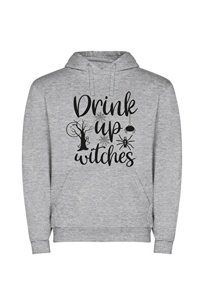 iLovePrints Wicked Libations Φούτερ με κουκούλα σε χρώμα Γκρι