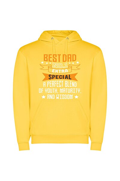 iLovePrints Ultimate Dad Bod Love Φούτερ με κουκούλα σε χρώμα Κίτρινο