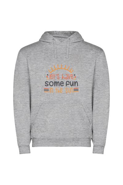 iLovePrints Sunny Fun Escapade Φούτερ με κουκούλα σε χρώμα Γκρι