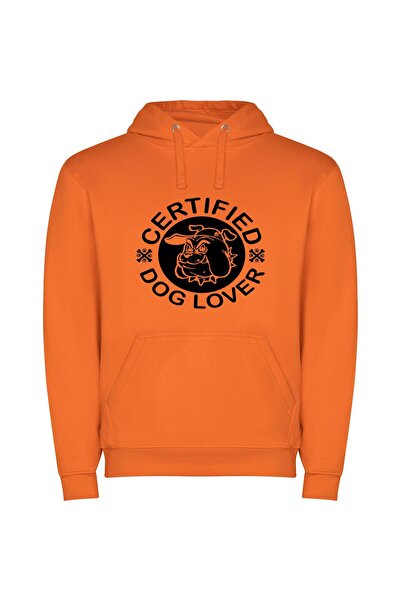 iLovePrints Certified Canine Affinity Φούτερ με κουκούλα σε χρώμα Πορτοκαλί