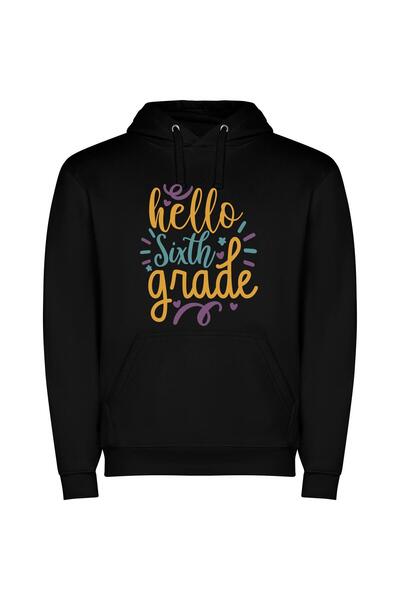 iLovePrints Artistic Greetings: Hello 6th Grade! Φούτερ με κουκούλα σε χρώμα ...