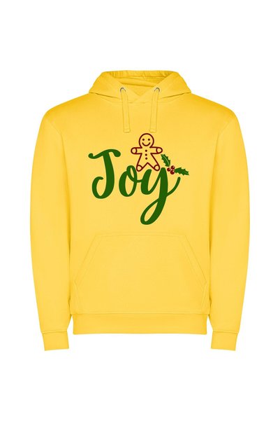 iLovePrints Merry Garnett Joy Fest Φούτερ με κουκούλα σε χρώμα Κίτρινο