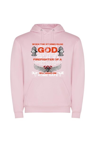 iLovePrints Divine Sacrifice: Firefighter Inspiration Φούτερ με κουκούλα σε χ...